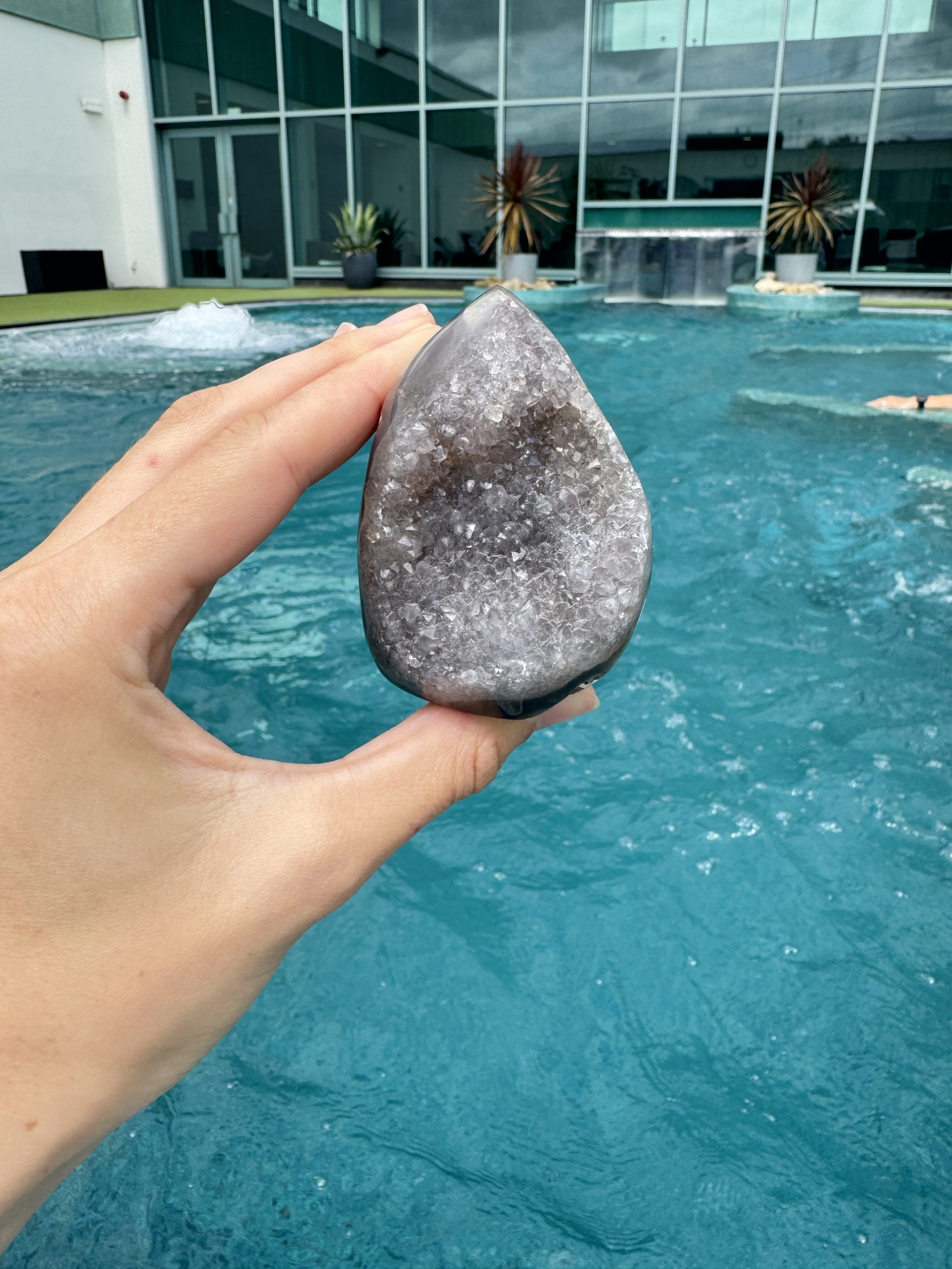 Agate Amethyst Druzy Flame (Brazil) - Image 4