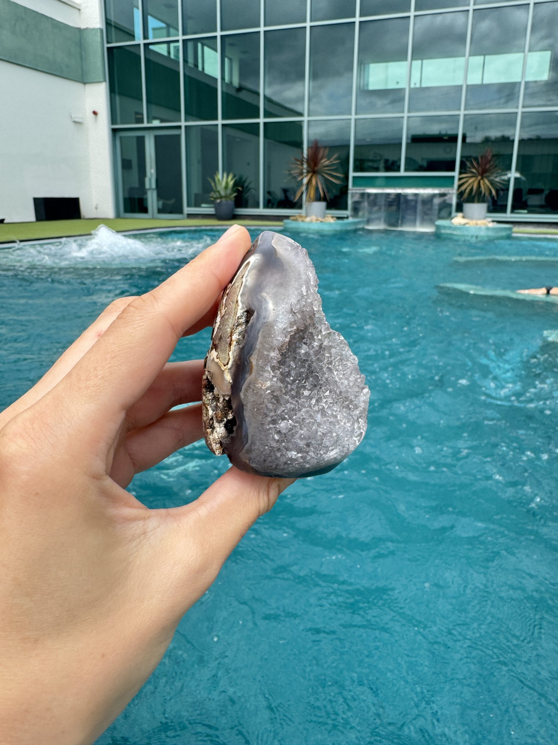Agate Amethyst Druzy Flame (Brazil) - Image 5