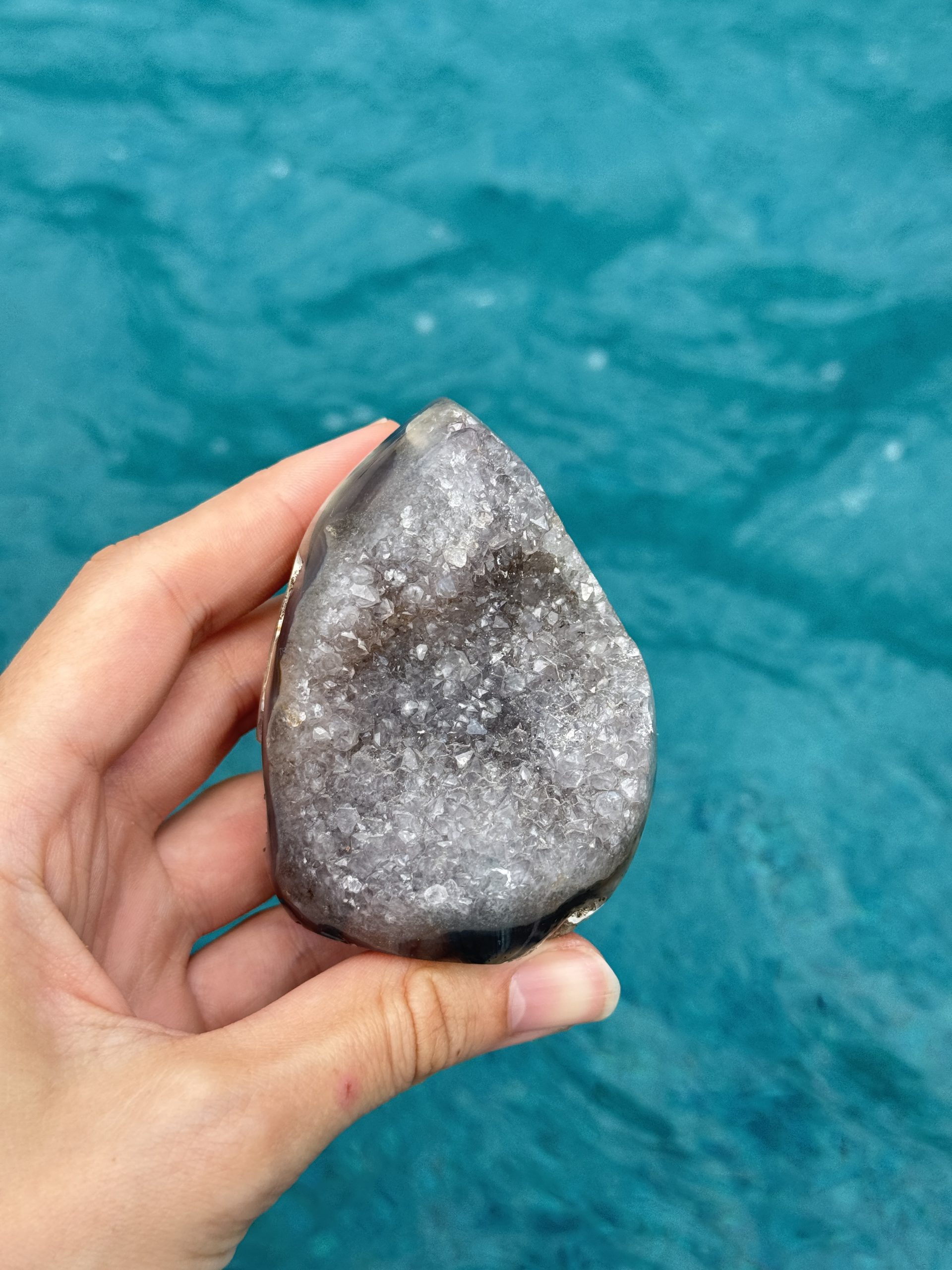 Agate Amethyst Druzy Flame (Brazil) - Image 6