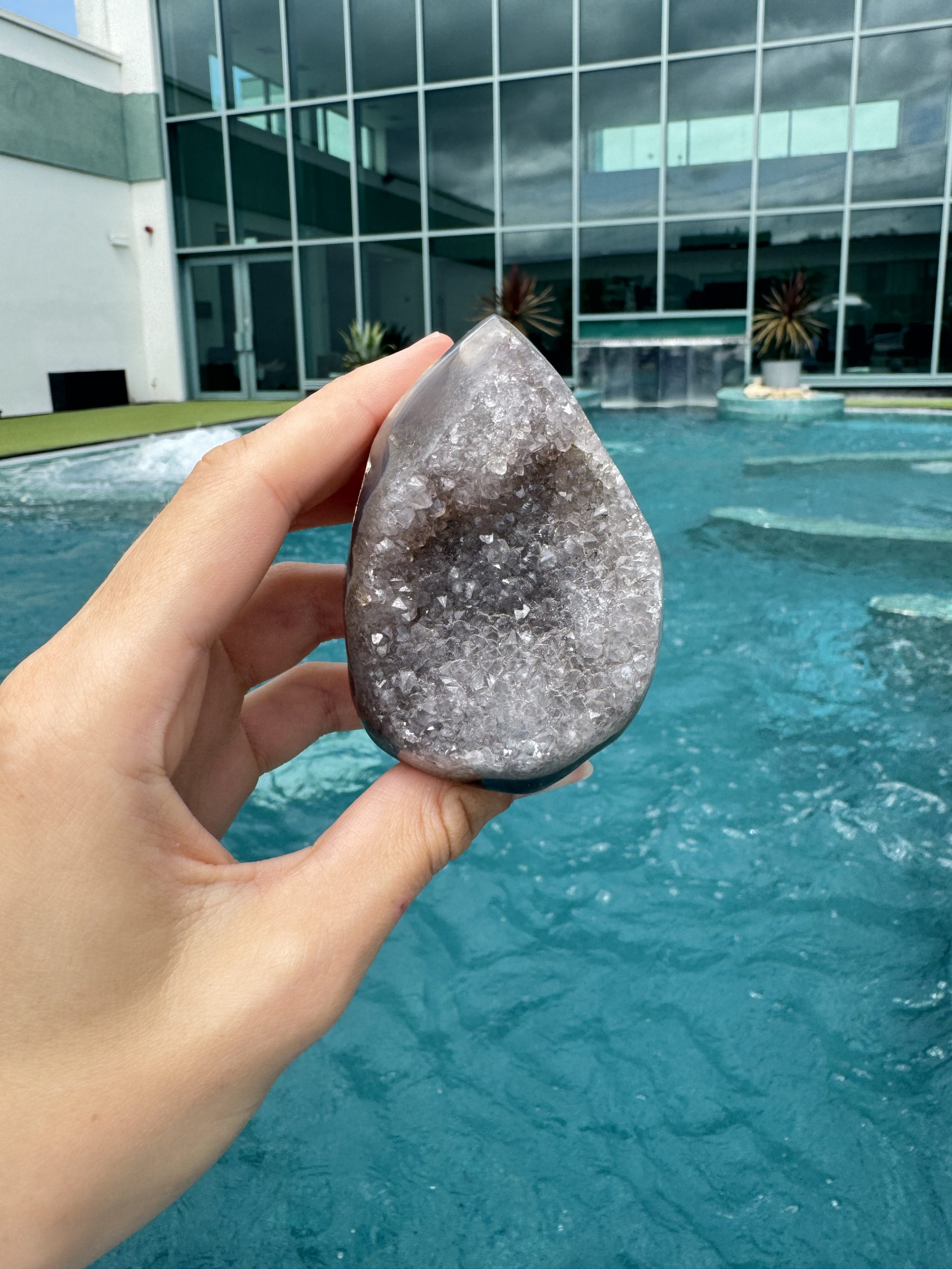 Agate Amethyst Druzy Flame (Brazil) - Image 2