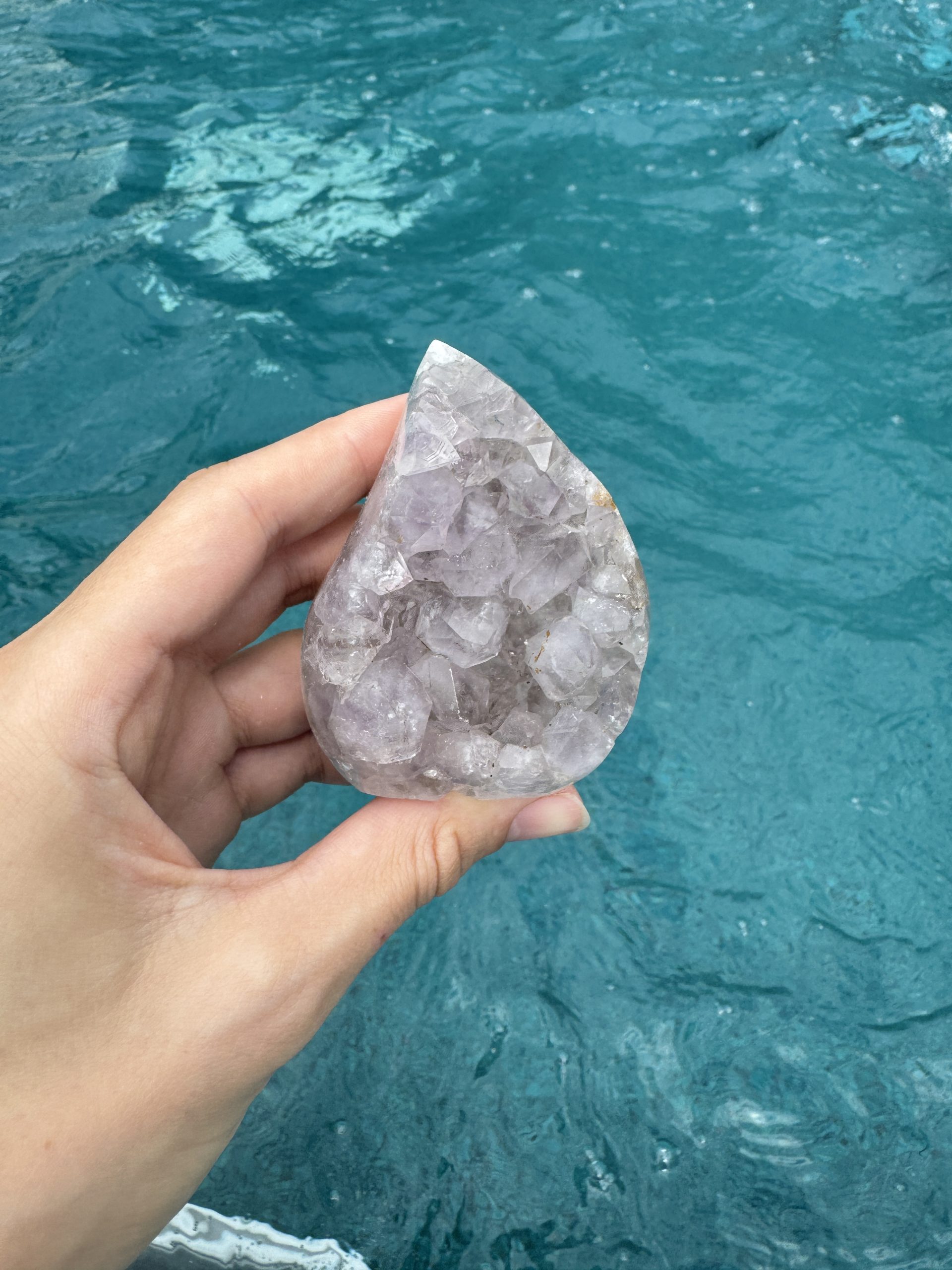 Agate Amethyst Druzy Flame (Brazil) - Image 6