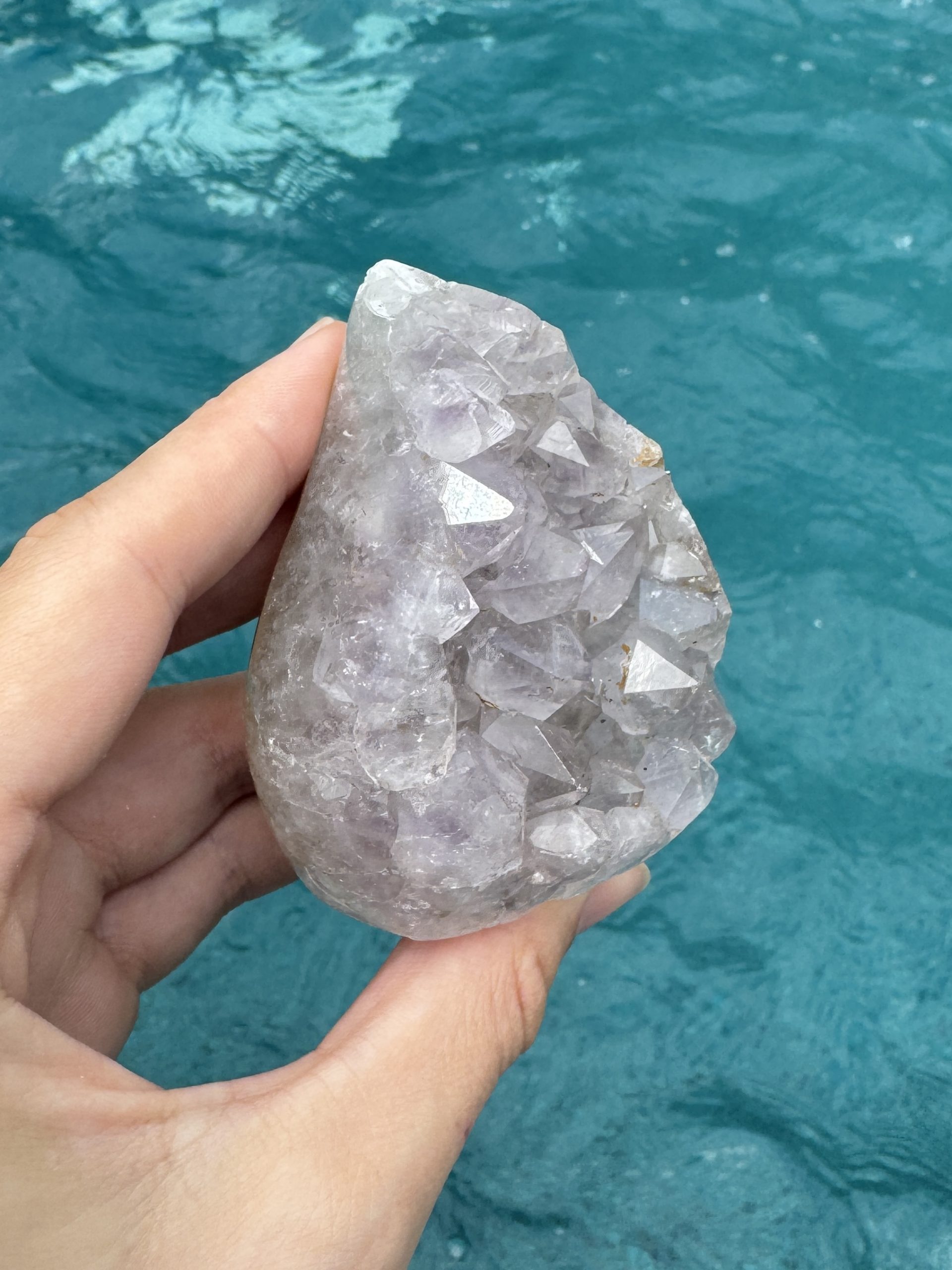 Agate Amethyst Druzy Flame (Brazil)