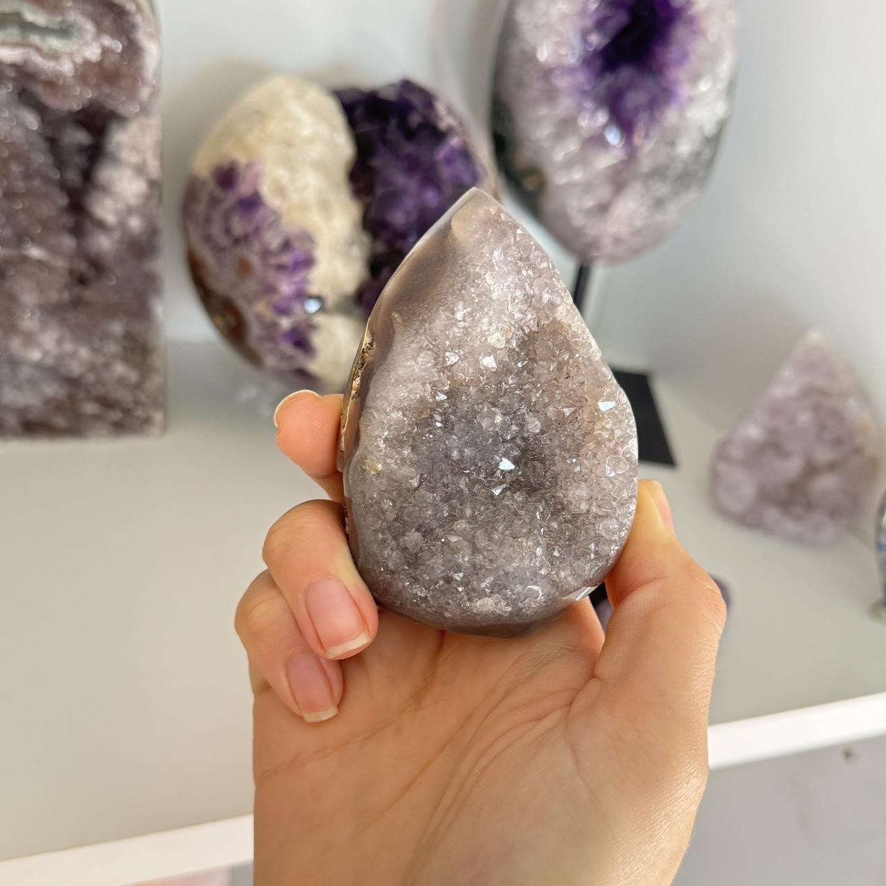 Agate Amethyst Druzy Flame (Brazil) - Image 10