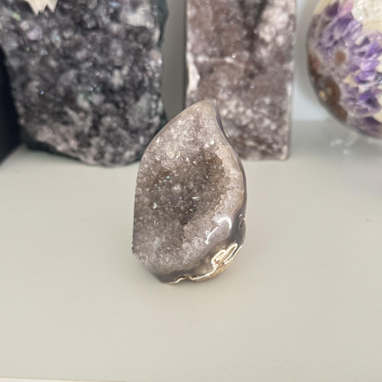 Agate Amethyst Druzy Flame (Brazil) - Image 9