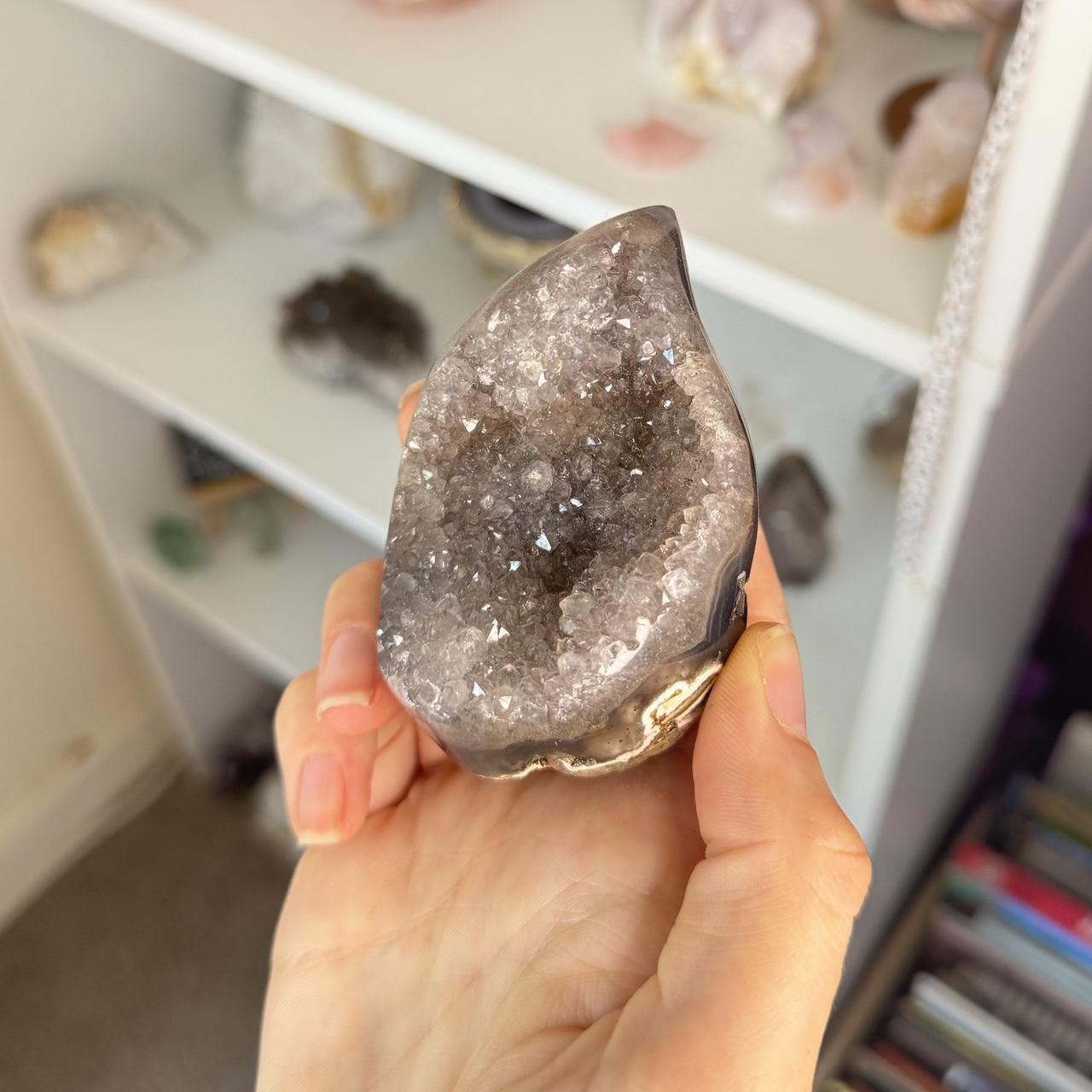 Agate Amethyst Druzy Flame (Brazil) - Image 8