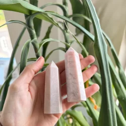 Small pink opal tower