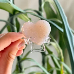 Peach amethyst heart